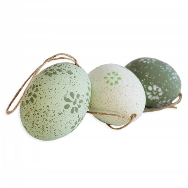 Vajíčka reálná 12ks 6cm zelená mix